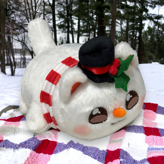 SNOWMAN CAT - MeeMeows HAPPY HOLIDAYS EGG from Aphmau (NEW) RARE Christmas Plush