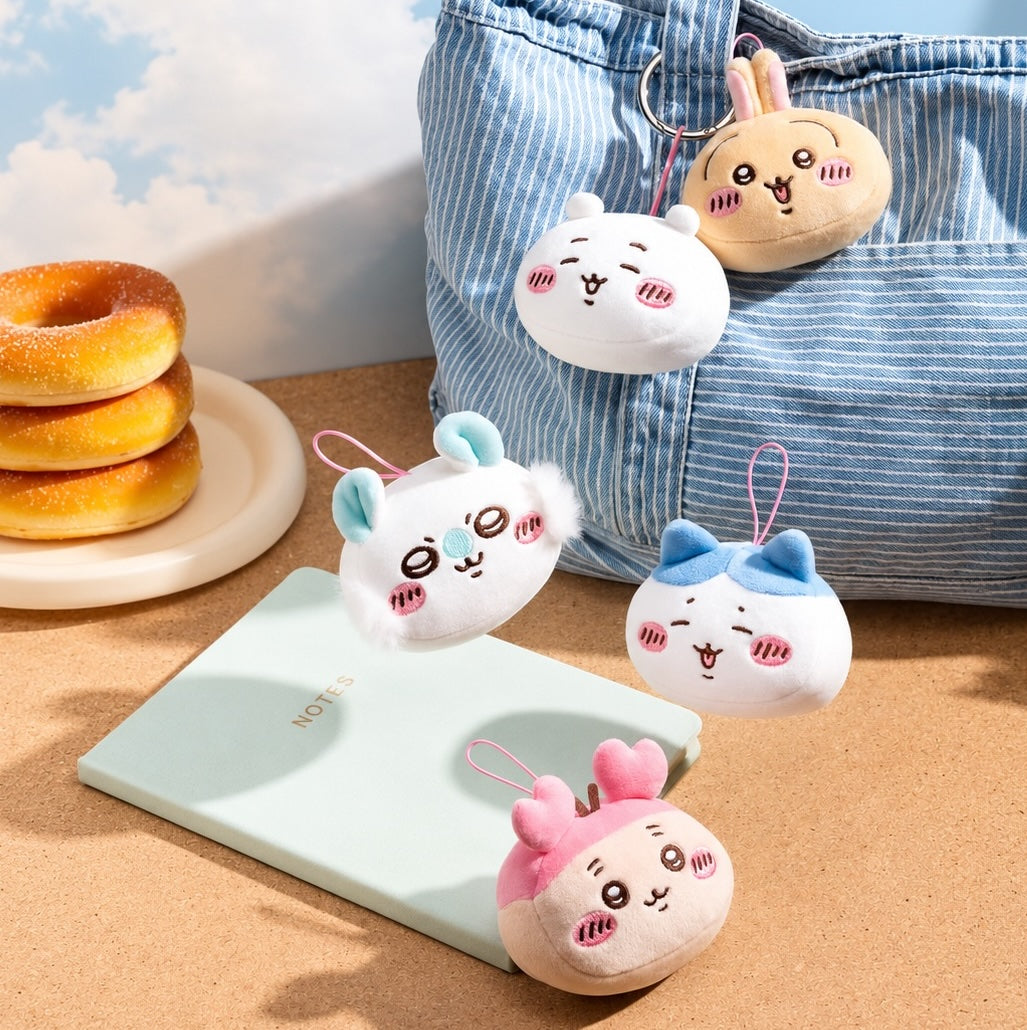 Chiikawa Mochimochi Face Mascot Vol. 2 Plush Keychain (NEW) [You Choose!]