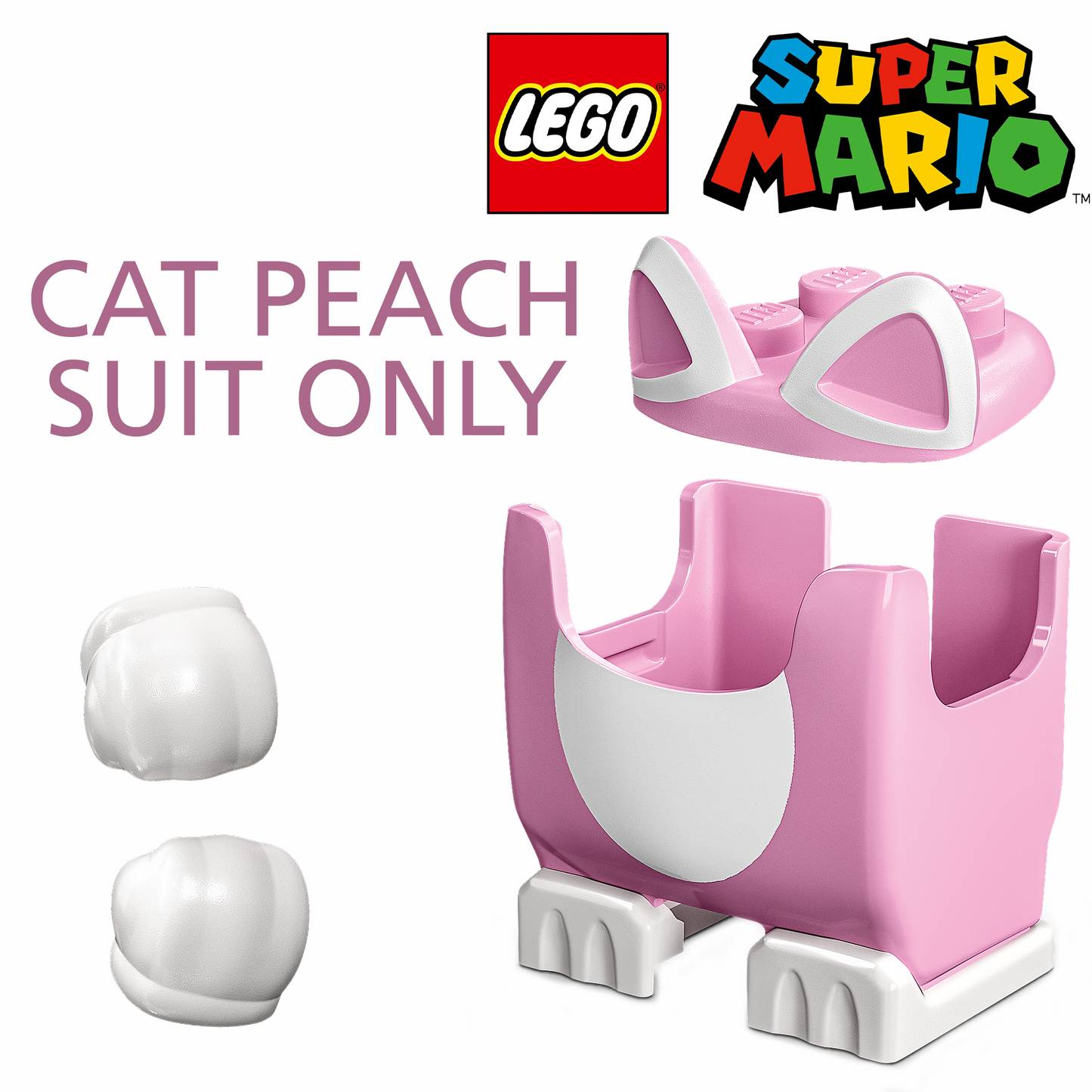 LEGO CAT PEACH SUIT ONLY (LEGO Super Mario) NEW & Unsealed - RARE From #71407